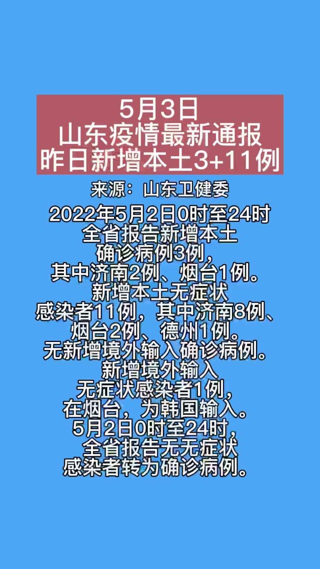 山东最新疫情通报