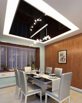 最新餐厅吊顶设计全景展示，自然美景融入室内，探索吊顶设计之旅